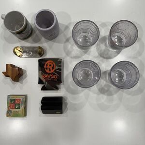 Golfers Bundle - 4 Glasses Business Card Holder Book Coffee Mug Cup Holder ++